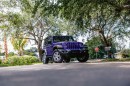 Satin Purple Two-Door Jeep Wrangler custom print by MetroWrapz