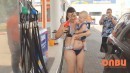 Russian gas station free gas publicity stunt