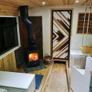 Gareth and Lamorna converted a double-decker in an off-grid elegant home, on a budget