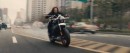 Scarlett Johansson Rides a Harley LiveWire in Avengers Age of Ultron