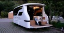 The SealVans 7.5m is a fancy travel trailer that doubles as a boat for the family vacation