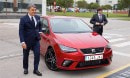 Catalonia’s government President, Carles Puigdemont, tests a SEAT Ibiza with company CEO, Luca de Meo