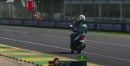 Sebastian Vettel on scooter Australia