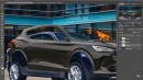 Maserati Levante rendering by Theottle