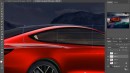 Tesla Model S rendering by Theottle