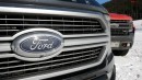 2021 Ford F-150 Hybrid and V8 Chevrolet Silverado on the Ike Gauntlet