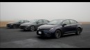 2024 Hyundai Elantra, Honda Civic, and Toyota Corolla