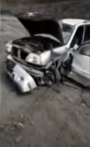 Haul truck crushes SUV