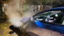 Steam can come out of an EV while charging in the cold