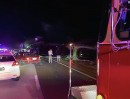 A semi-truck transporting Tesla Cybertrucks flipped over on a highway in Colorado