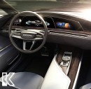 Seventh-generation Chevrolet Camaro render as EV sedan and SUV based on Cadillac models by KDesign AG
