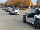 Several Chinese Cars Cut in Half Being Driven Looks Weird