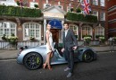 Sharapova and Mark Webber Get off a Porsche 918 Spyder at Pre-Wimbledon Party