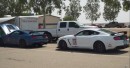 Ford Mustang Shelby GT350R & C8 Chevrolet Corvette on track
