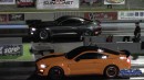 Ford Mustang Shelby GT500 drag races compilation on DRACS