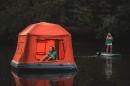 Inflatable floating tent Shoal Tent is for sleeping on water at night