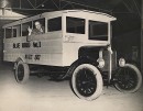 A. Luce and the steel-bidoed school bus based on the Ford Model T