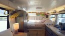 Shuttle Bus Becomes a Charming Bohemian Tiny Home With Major Off-Grid Power
