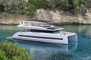 Silent Yachts catamarans used as floating villas for a Silent Resort