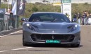 Silver Ferrari 812 Superfast Causes a Stir With Its Exhaust Sound