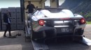 Silver Ferrari F12 TRS Being Unloaded Is a Spectacle Worth $4.2 Million
