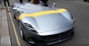 Silver Ferrari Monza SP1 Arrives in London, Looks Like SLR Stirling Moss