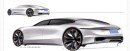 GM Design luxurious sedan sketches on Instagram