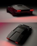 Simplified Lamborghini Countach Concept
