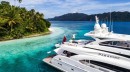 Pink and her family are vacationing on Paradise, a 110-foot vessel from Horizon Yachts