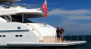 Pink and her family are vacationing on Paradise, a 110-foot vessel from Horizon Yachts
