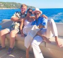 Sir Elton John and David and Victoria on Yacht