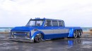 Six-Door 1968 Chevy C60 dually 6x6 rendering by abimelecdesign