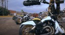 Six gold-plated Harleys were sent to the crusher in New Zealand