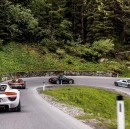Porsche 918 Spyders cruising in the Alps