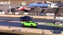 Turbo Ford Mustang drag races on DRACS