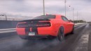 Six-Speed Manual Dodge Challenger Hellcat burnouts