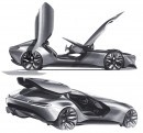 Mercedes-Benz Coupe CGI ideation sketch by bast_m