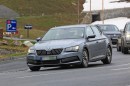 Skoda Superb Facelift Spied Testing in the Alps, Might Get New Engines