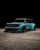 Slammed 2021 Ford Bronco 4-Door render by bradbuilds on Instagram