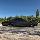 Slammed 1965 Buick Riviera murdered-out CGI to reality by personalizatuauto