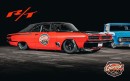 Bi-Turbo V8 Dodge Charger R/T and slammed Chevy tow truck rendering by rs_design01