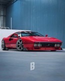 Slammed Ferrari 288 GTO "Sour Cherry" rendering