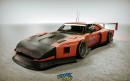 Dodge Charger Daytona Widebody slammed, stretched rendering by altered_intent
