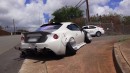 Slammed Subaru BRZ in Hawaii blends Shakotan and Onikyan tuning styles with Bosozoku exhaust