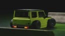 Slammed Suzuki Jimny rendering