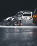 Slammed VW Beetle widebody Moped Flatbed rendering by altered_intent