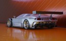 Bugatti EB 110 slammed widebody rendering by hugosilvadesigns