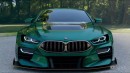 Slammed, Widebody BMW M8 GTR concept rendering by hycade