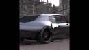 Slammed, Widebody Pontiac GTO Pro-Touring murdered-out rendering by personalizatuauto