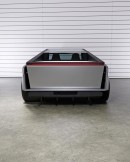 Tesla Cybertruck slammed widebody rendering by rob3rtdesign